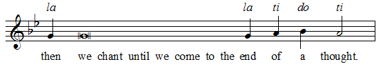 reading melody, second part